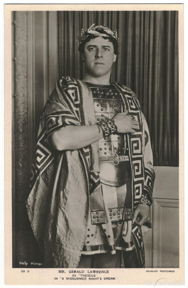 Postales: Actor LAWRENCE, Gerald_Beagles. 56 d. As Theseus in A Midsummer Night's Dream. Photo Daily Mirror