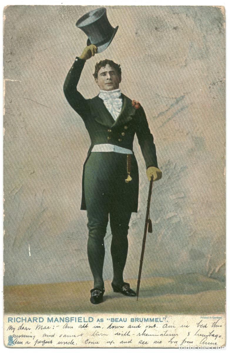 Postales: Actor MANSFIELD, Richard_Raphael Tucks (Stage Favourites; 2165). As Beau Brummel
