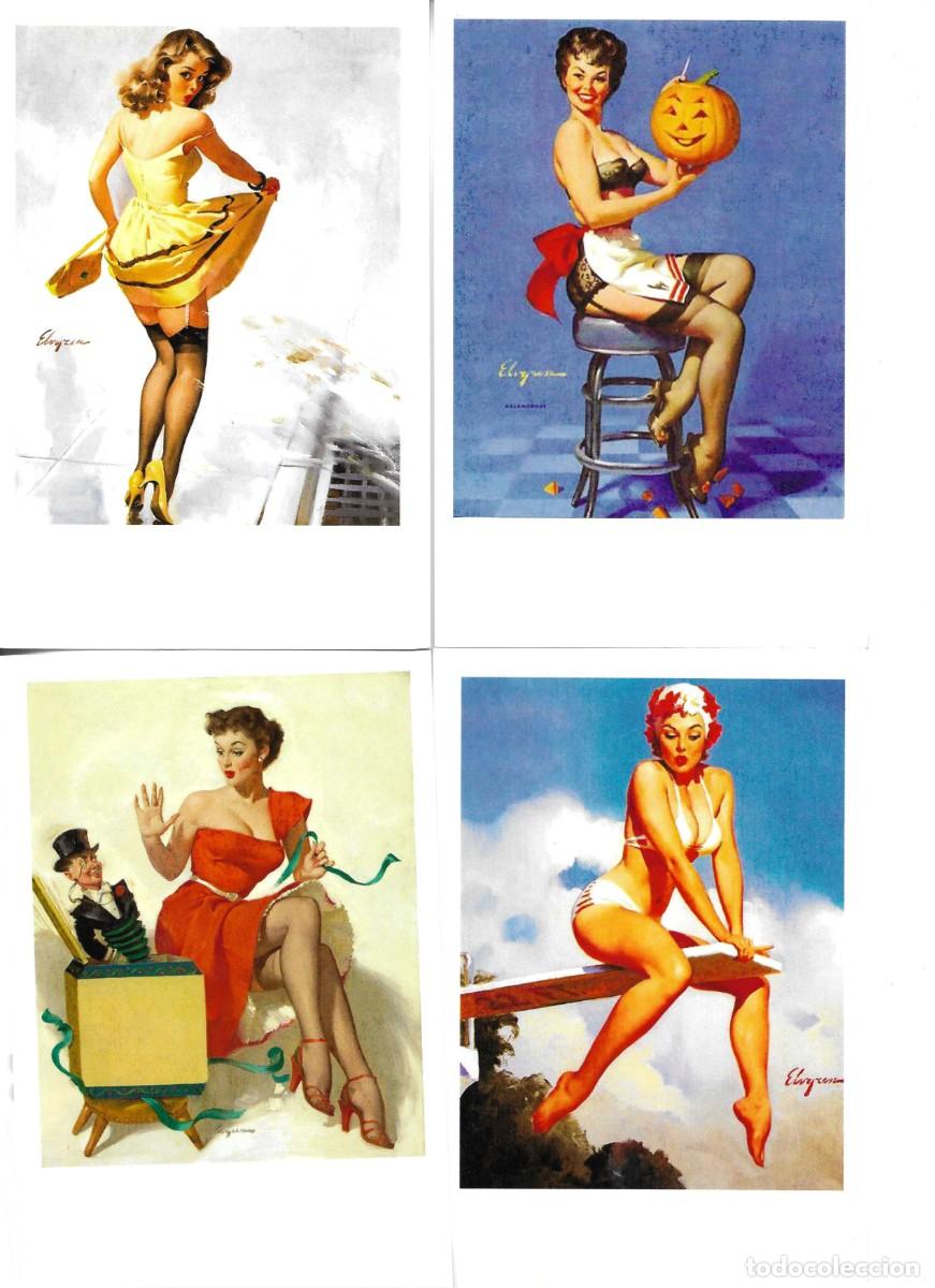 Postales: &rdquo;Elvgreen Chicas Pin Up&rdquo; Lote de 12 reproduciones Alemanas de postales Americanas. 10 x 15 cms.