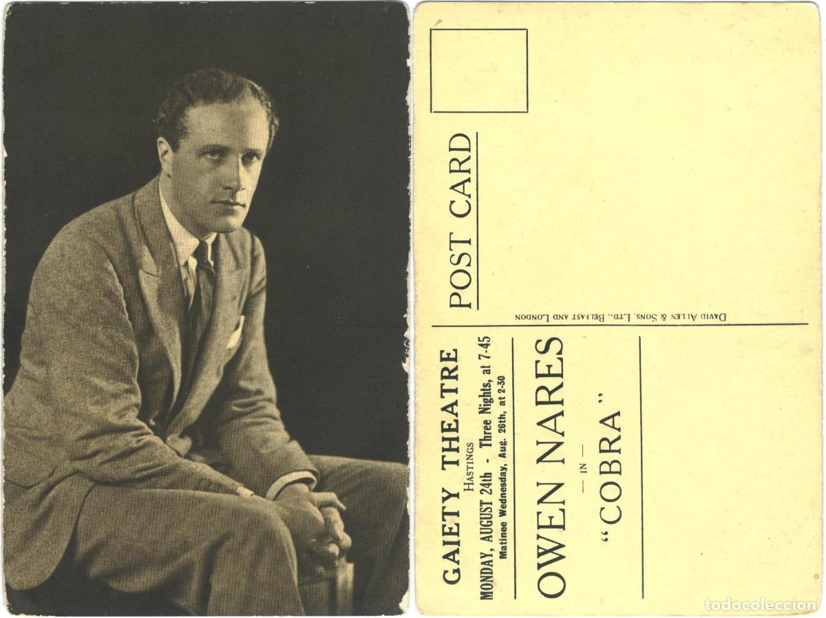 Postales: Actor NARES, Owen_David Allen. In Cobra (Gaiety Theatre. Hastings)