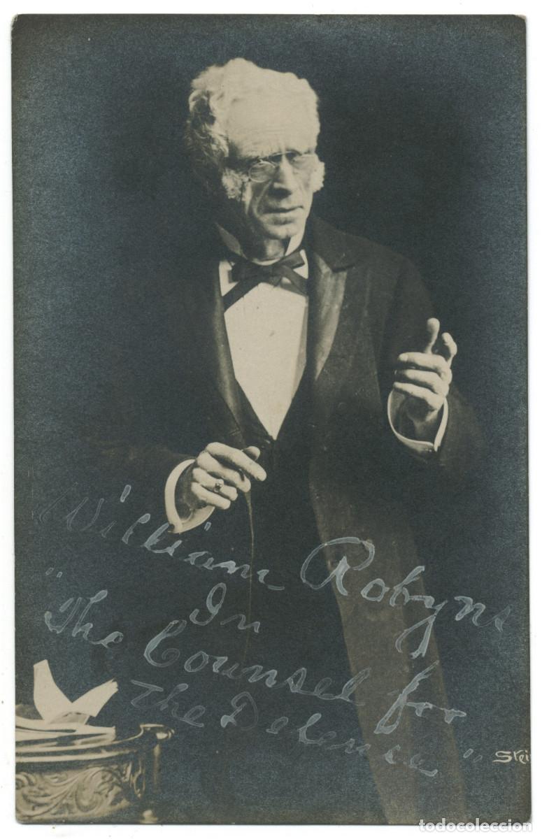 Postales: Actor ROBYNS, William_Steiner. In The Counsel for the Defense Autograph Firmada