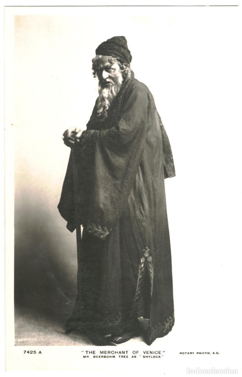 Postales: Actor TREE, Herbert Beerbohm_Rotary. 7425 A. As Shylock in The Merchant of Venice. Photo Burford