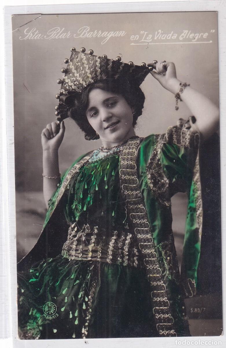 Postales: Postal artista, cupletista, Pilar Barrag&aacute;n en la Viuda Alegre. Circulada.