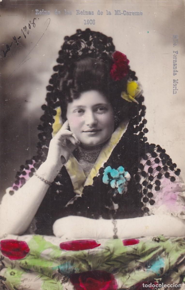 Postales: Postal artista, cupletista, Mila Fernanda Mar&iacute;a. Reina de las reinas de mi Careme 1906
