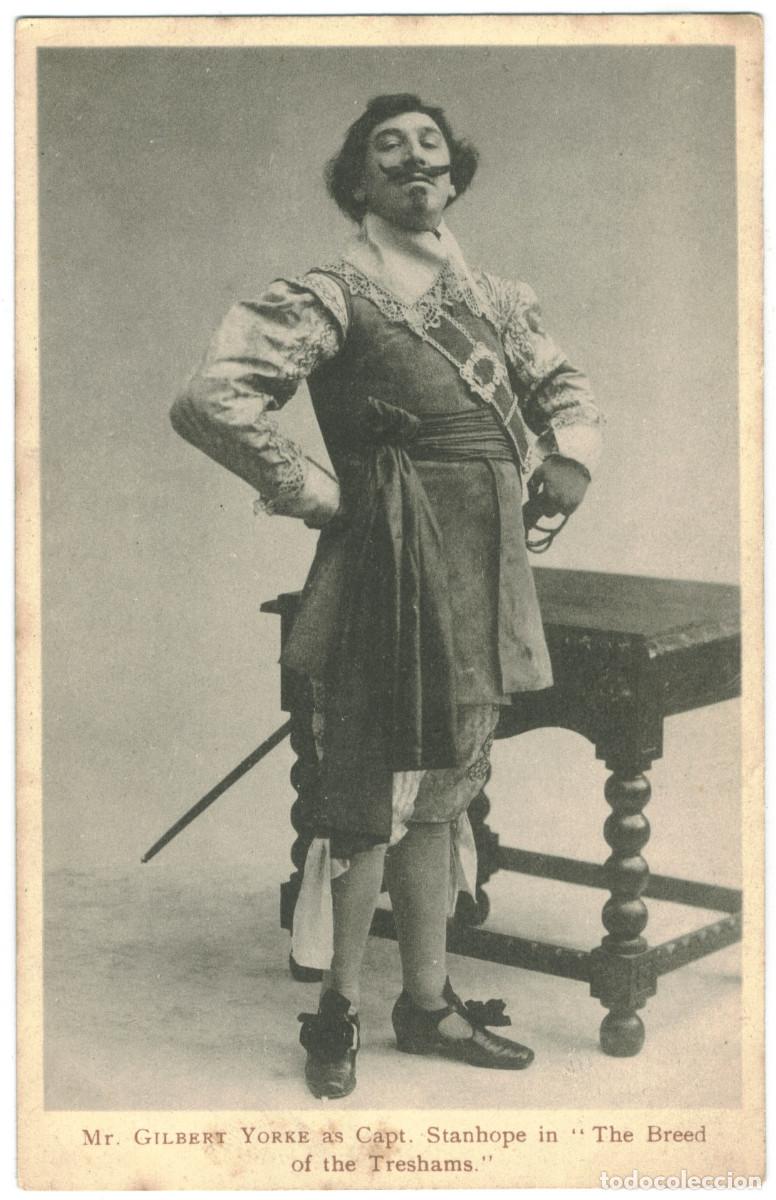 Postales: Actor YORKE. Gilbert_London Stereoscopic. As Capt. Stanhope in The Breed of the Treshams