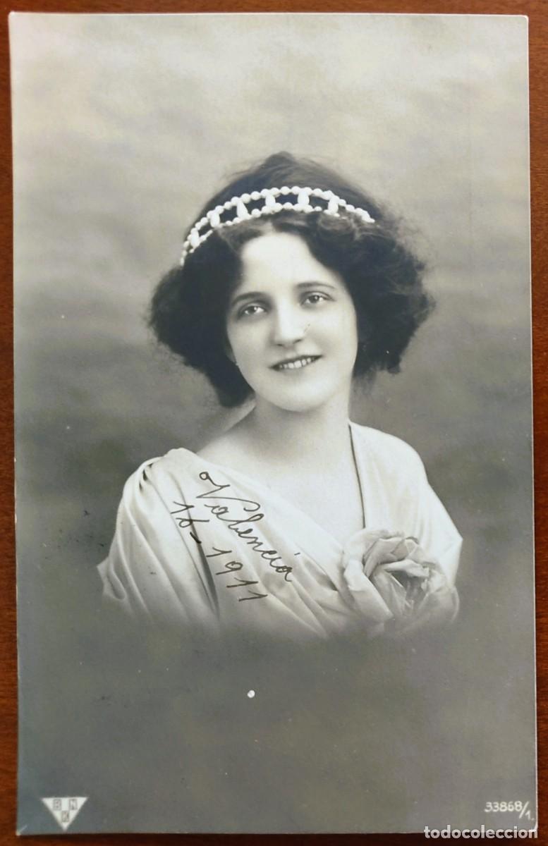 Postales: POSTAL CHICA JOVEN MUY ANTIGUA FECHADA 1911 Y CIRCULADA - BNK 33868/1
