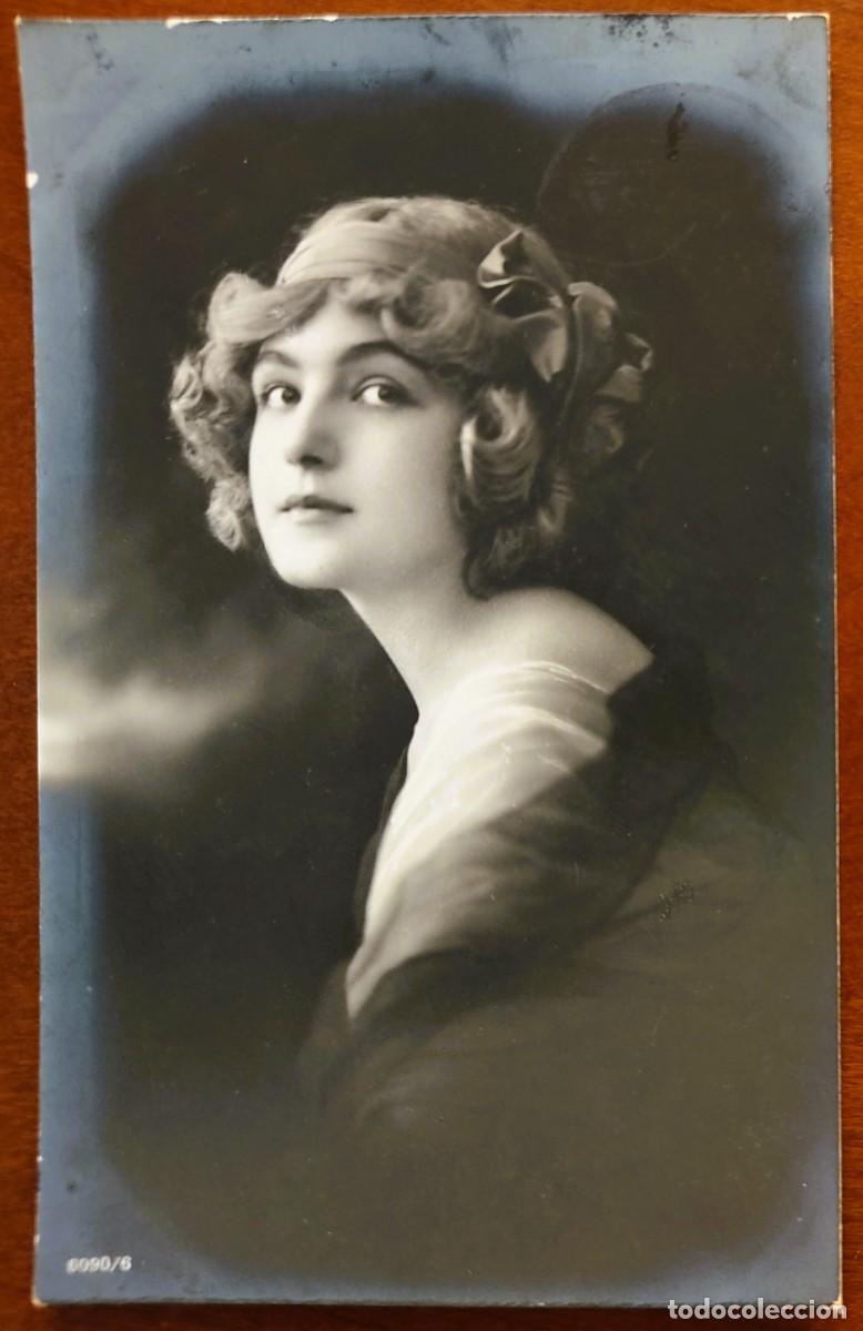 Postales: POSTAL CHICA JOVEN MUY ANTIGUA FECHADA 1914 Y CIRCULADA - 6090/6