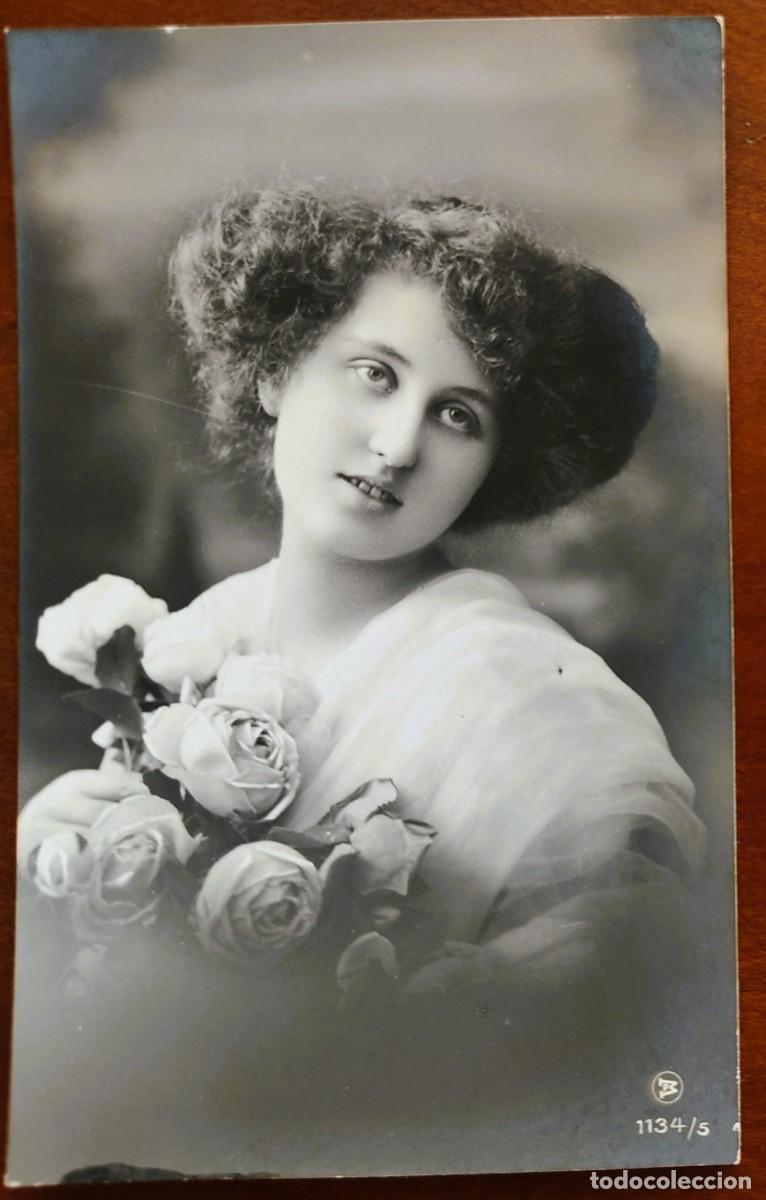 Postales: POSTAL CHICA JOVENS MUY ANTIGUA FECHADA 1917 - MP 1134/5