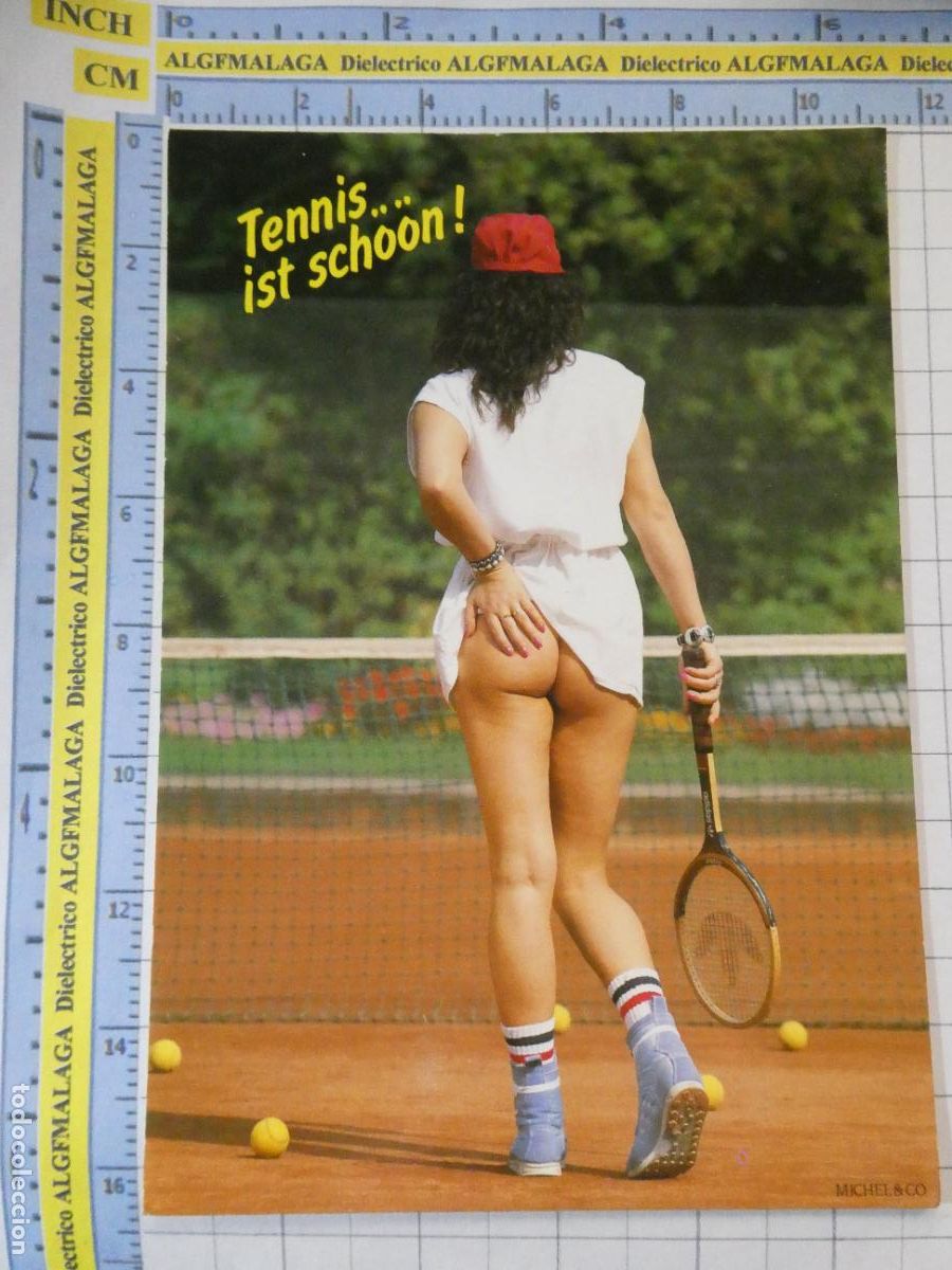 Postales: POSTAL MUJERES DESNUDOS SEXY ER&Oacute;TICA. HUMOR. MUJER TENIS TENISTA CULO. 1594