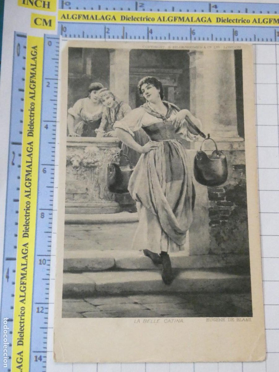 Postales: POSTAL DE DAMAS MUJERES GALANTES. ARTE MUJER LA BELLA CATINA EUGENE DE BLAAS. 1600