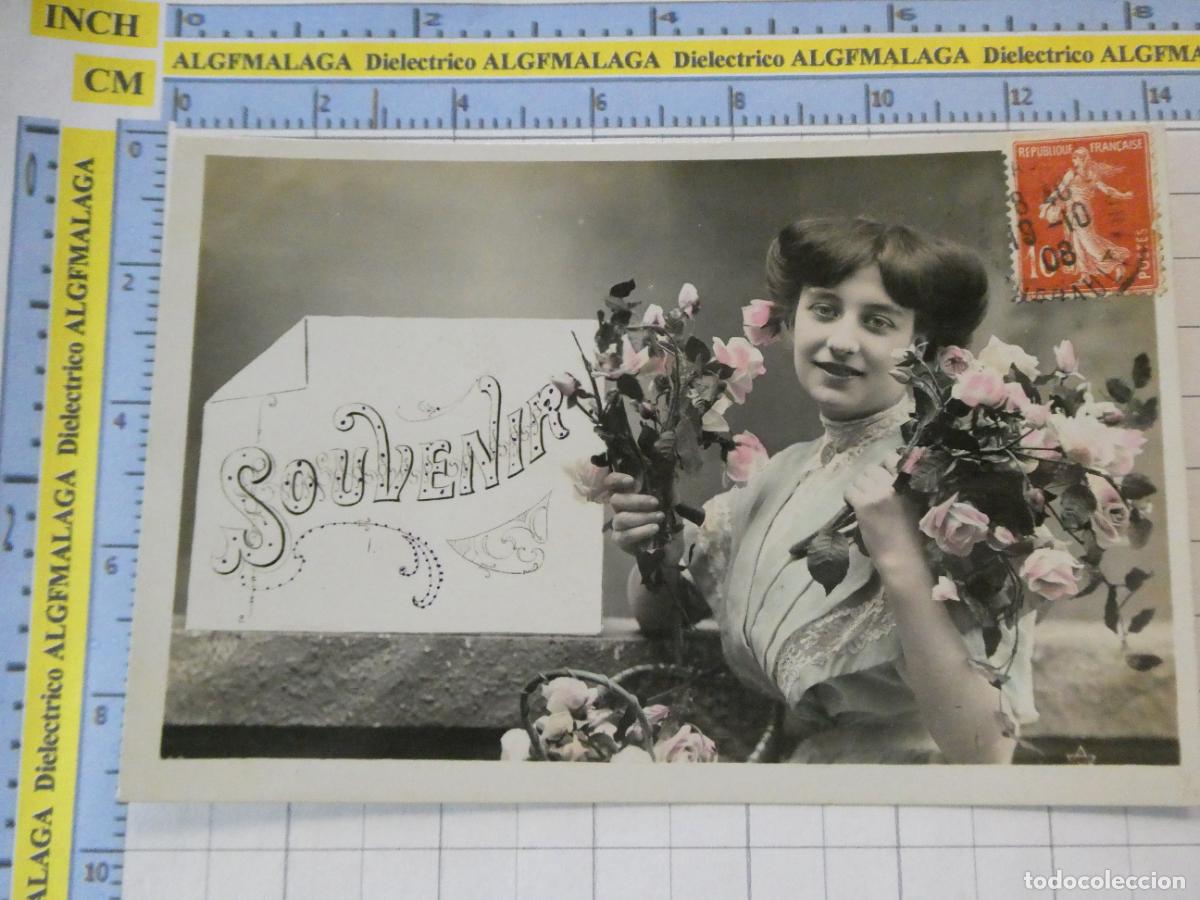 Postales: POSTAL DE DAMAS MUJERES GALANTES. FECHADA A&Ntilde;O 1908 SOUVENIR FRANCIA. 1601