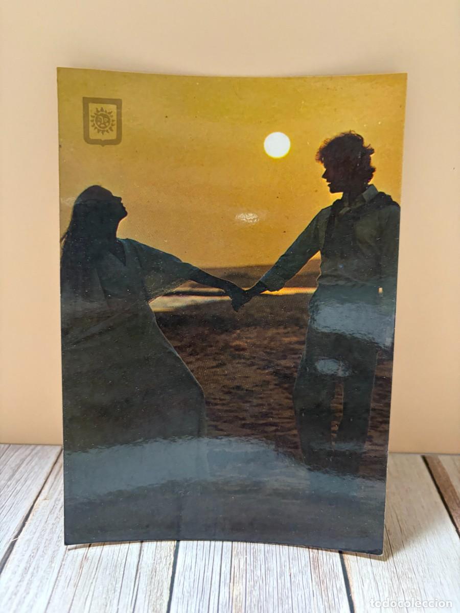 Postales: TARJETA POSTAL ROM&Aacute;NTICA &ndash; PAREJA AL ATARDECER &ndash; FISA I.G. BARCELONA &ndash; SERIE 3912/2