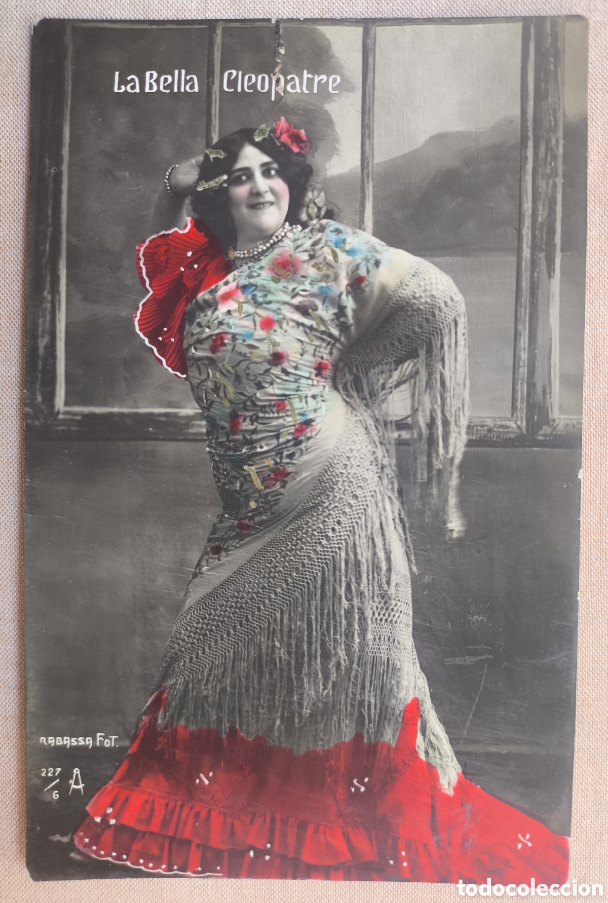 Postales: CUPL&Eacute; ARTISTA LA BELLA CLEOPATRA POSTAL FOTOGR&Aacute;FICA ILUMINADA FOT&Oacute;GRAFO RABASSA C. 1915