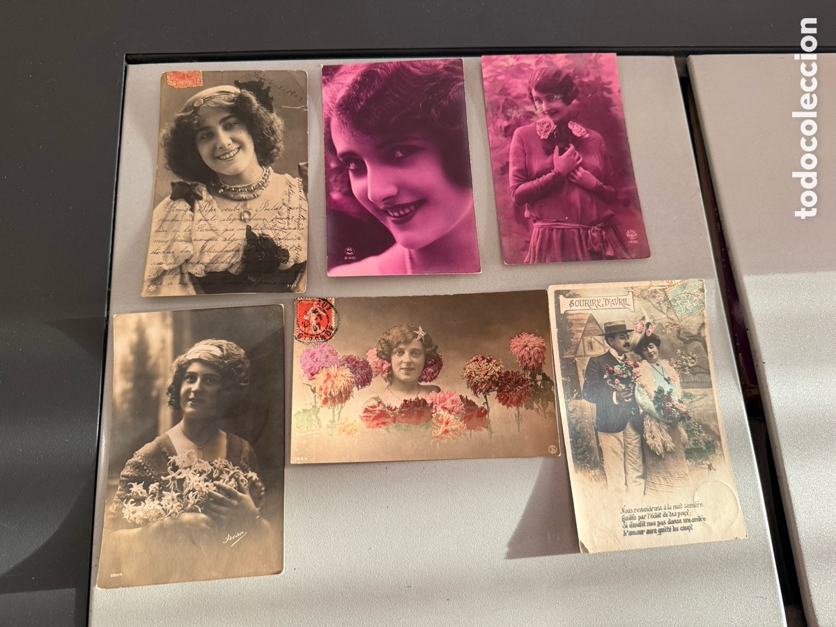 Postales: 6 x Postales. DAMAS. Principios siglo XX