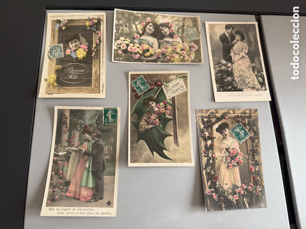 Postales: 6x Postales. Rom&aacute;nticas. Principios siglo XX