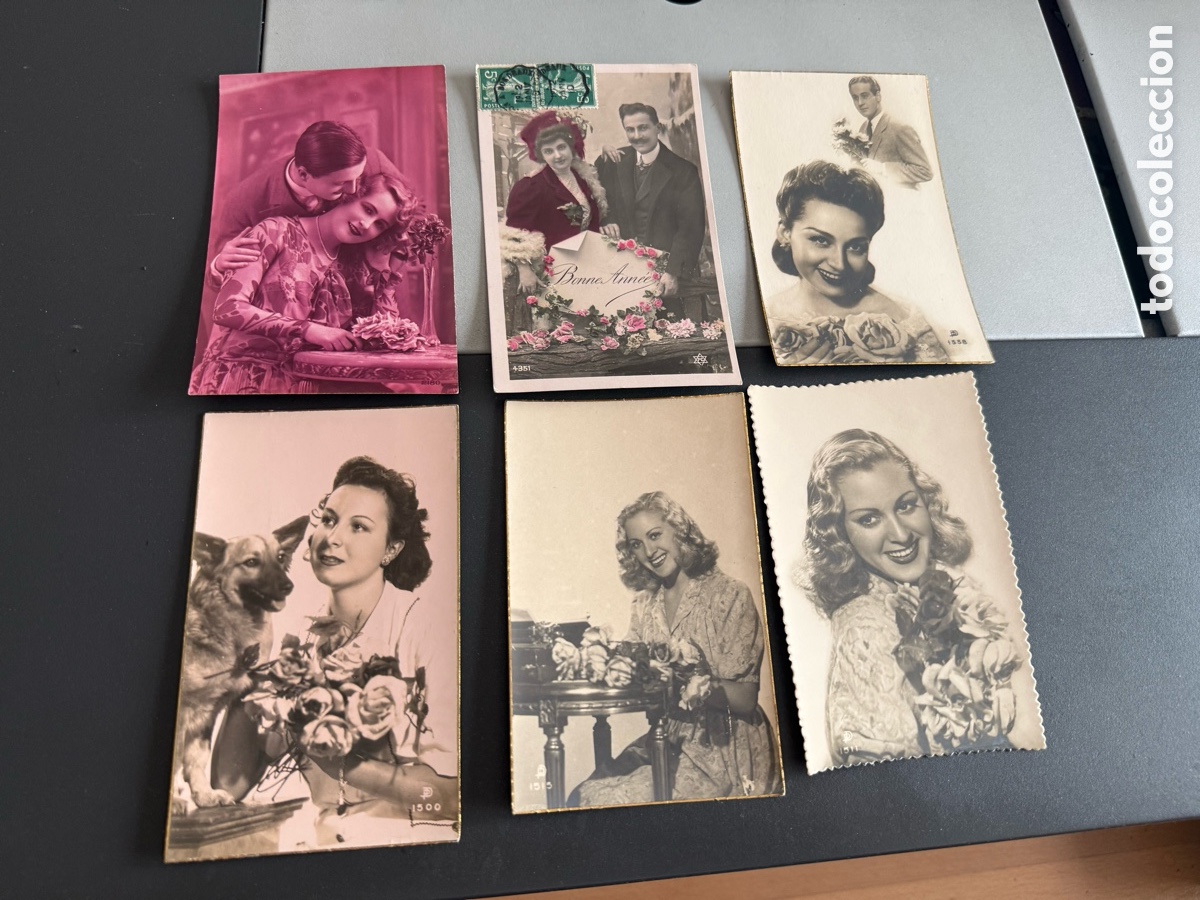 Postales: 6x Postales Rom&aacute;nticas. Principios siglo XX