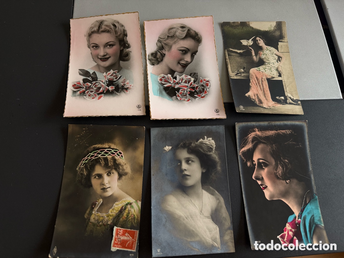 Postales: 6x POSTALES ROM&Aacute;NTICAS - Foto 1