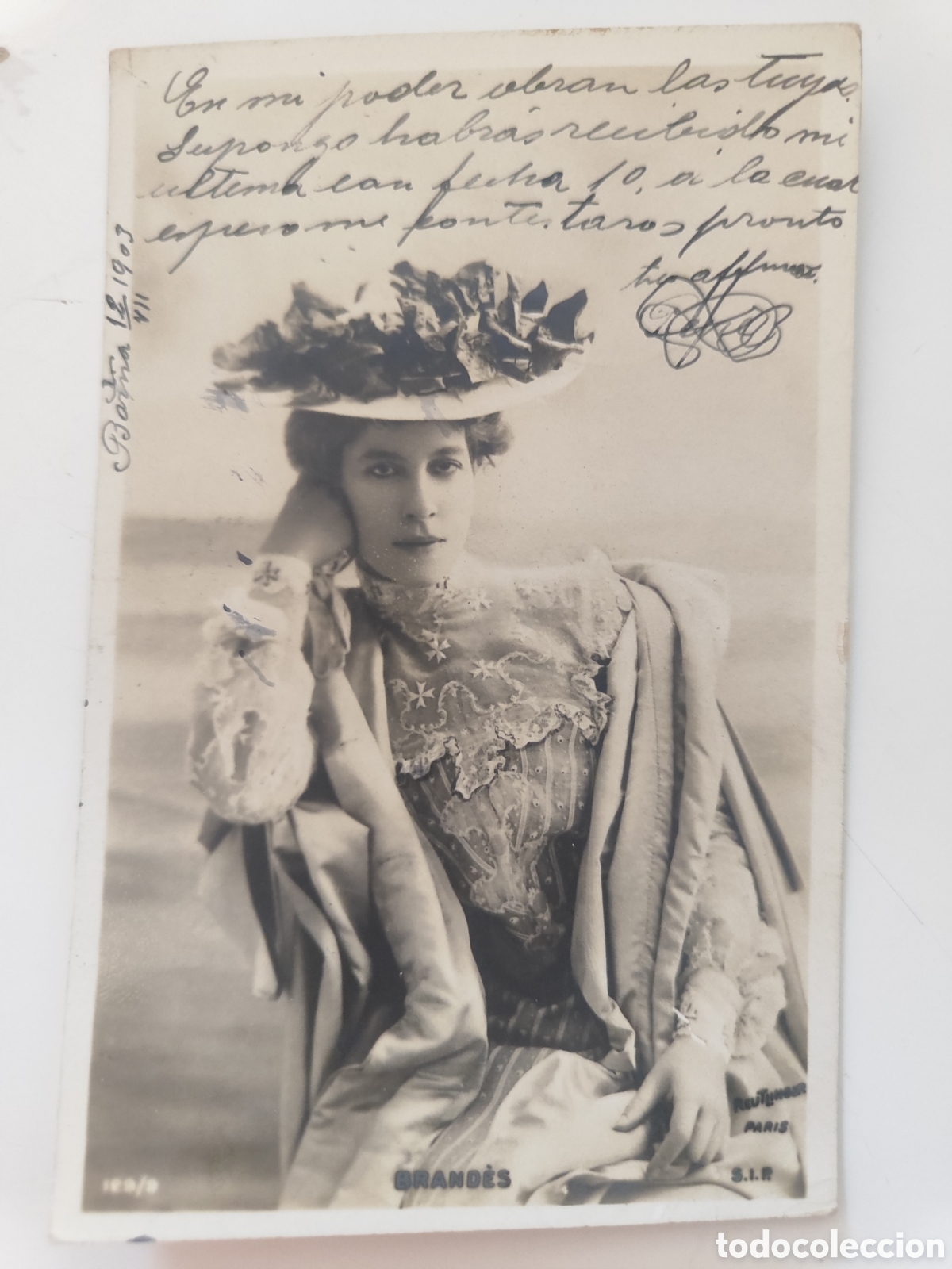 Postales: Antigua postal actriz belle epoque francesa