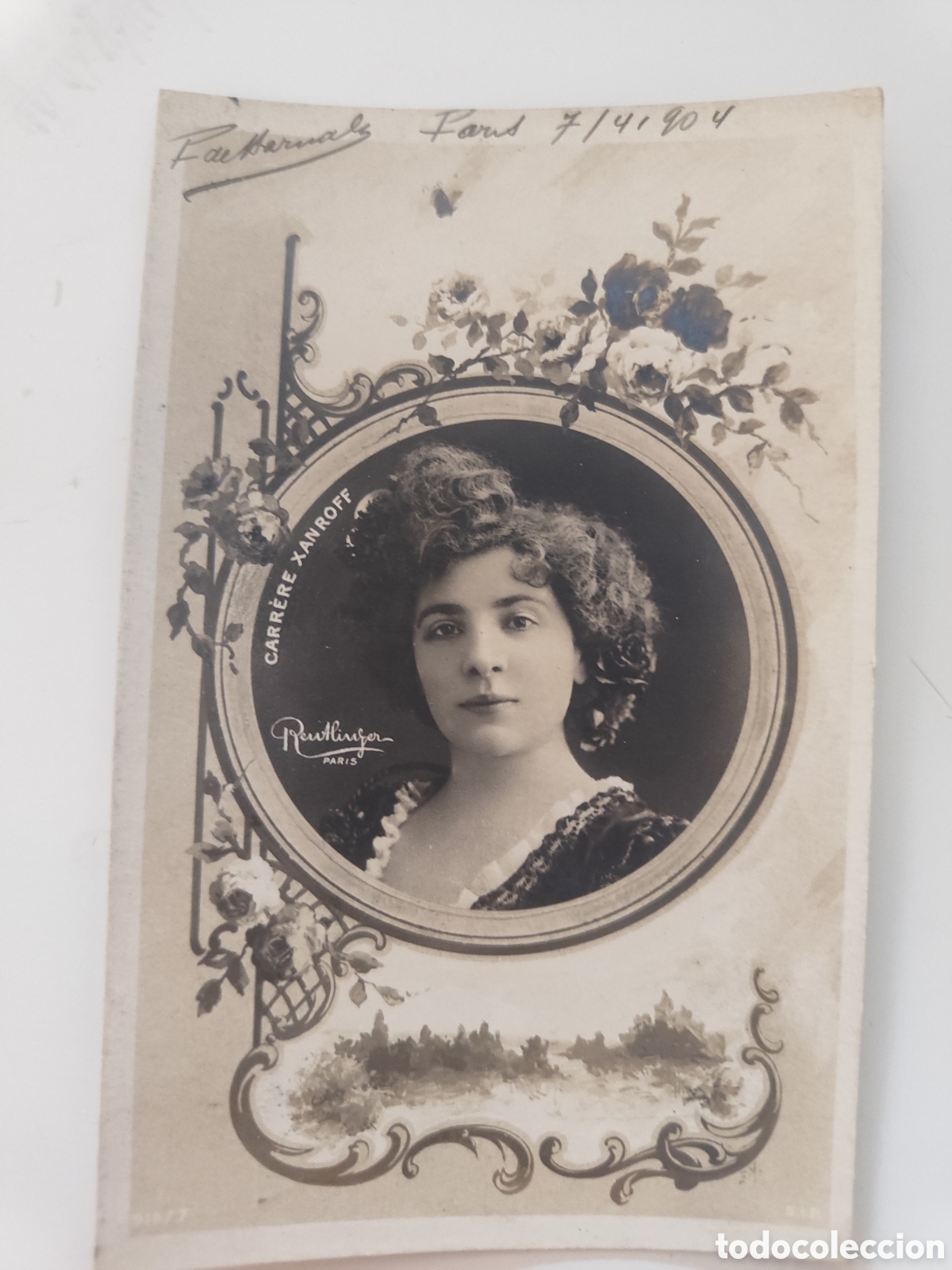 Postales: Antigua postal artista belle epoque Marguerithe Carr&egrave;re
