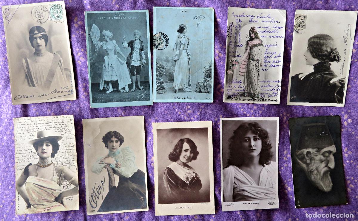 Postales: LOTE de 20 Postales Originales Cleo Merode(5) Otero, La Fornarina, Mistinguett, Ilustraciones.