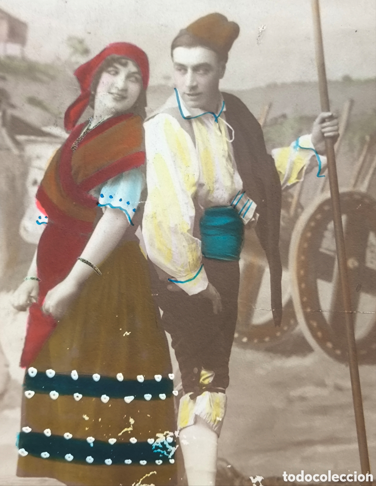 Postcards: GALICIA ETNOGRAFIA FOLKLORE POSTAL ILUMINADA 1915