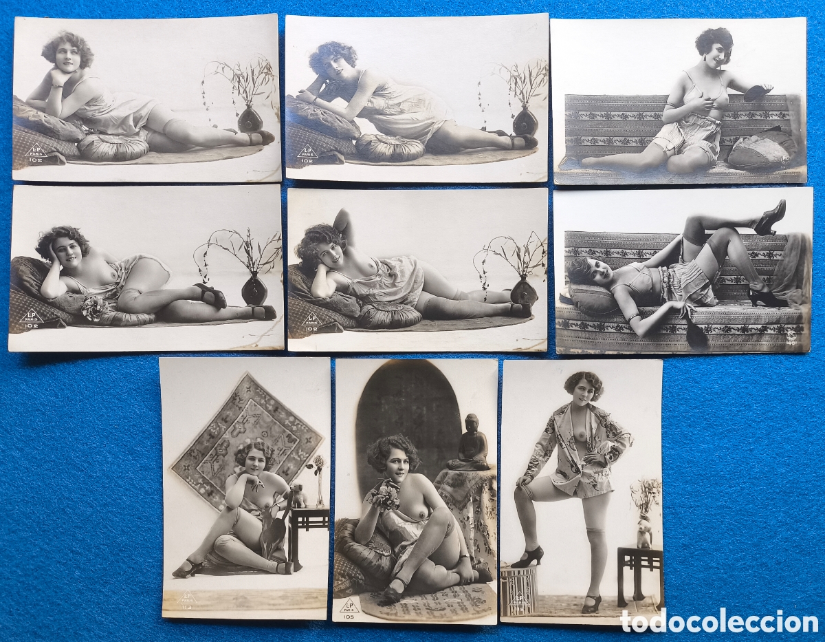 Postales: CPA CARTE POSTALE EROTIQUE BOUDOIR RISQUE LOT 9 POSTAL ER&Oacute;TICA FRANCE C. 1915