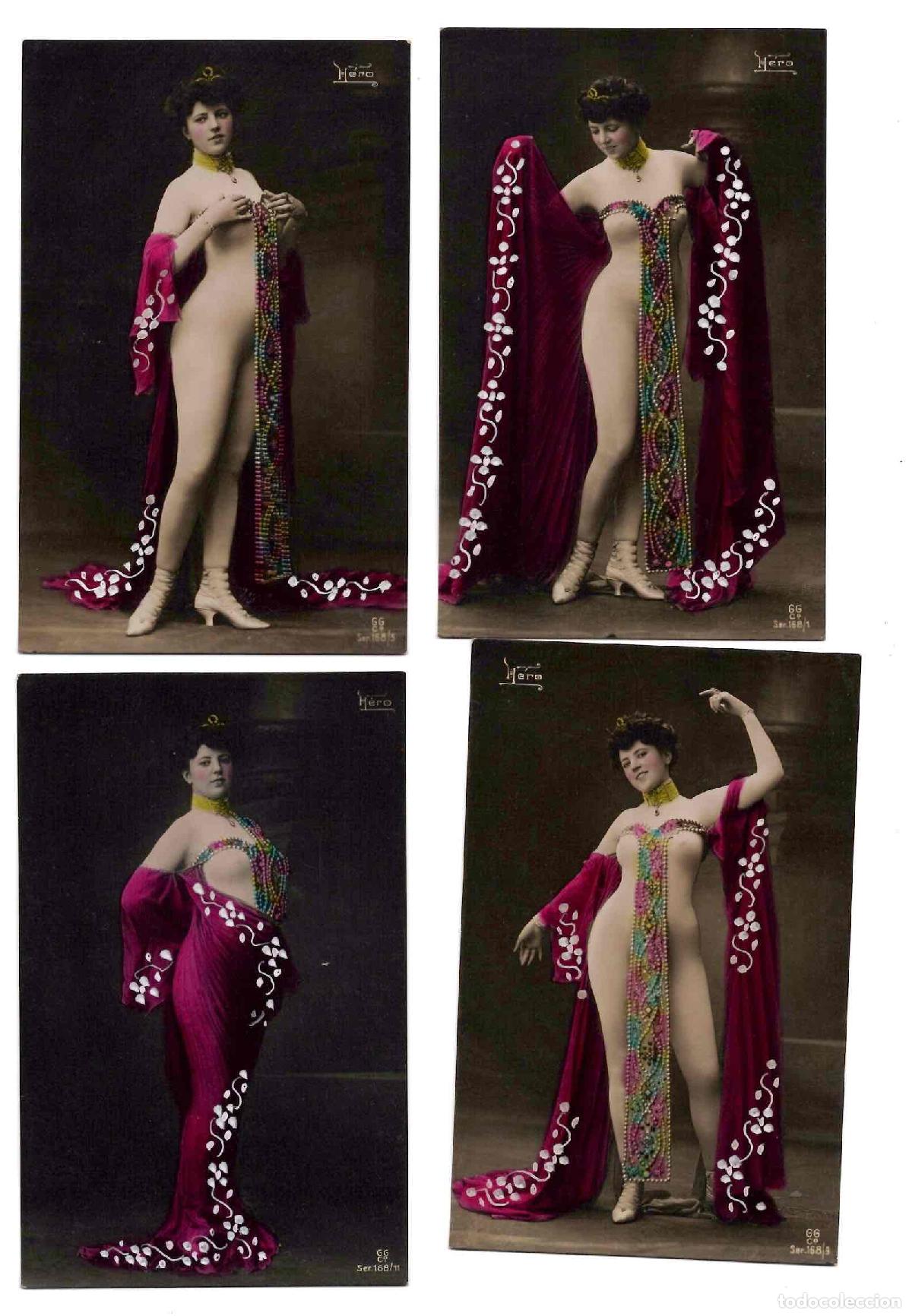 Postales: LOTE 8 TARJETAS POSTALES EROTICAS HERO SER. 168 GG CO. C.1910