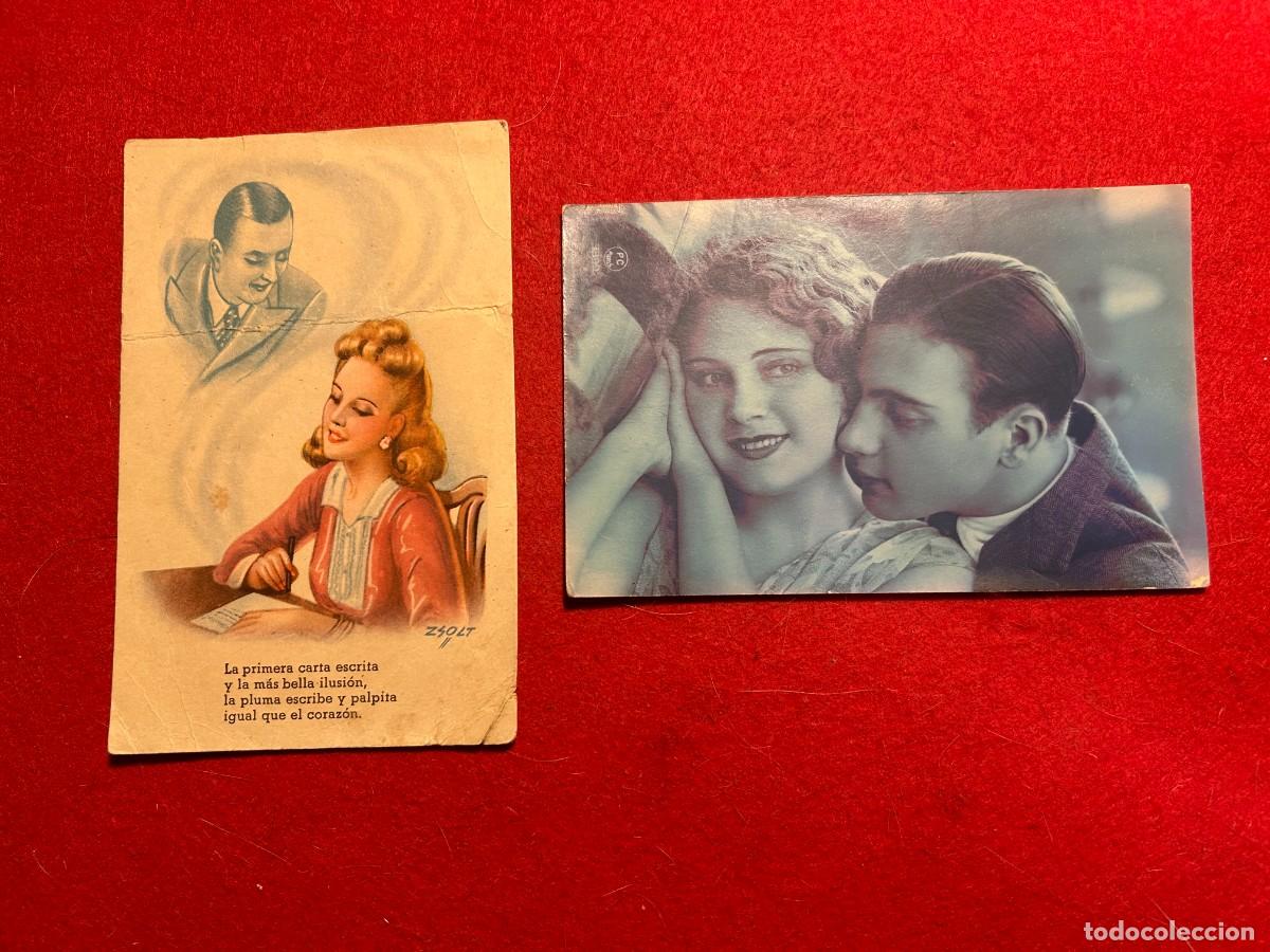 Postales: Postales antigua Pareja de enamorados de 1940/45/ lote 2