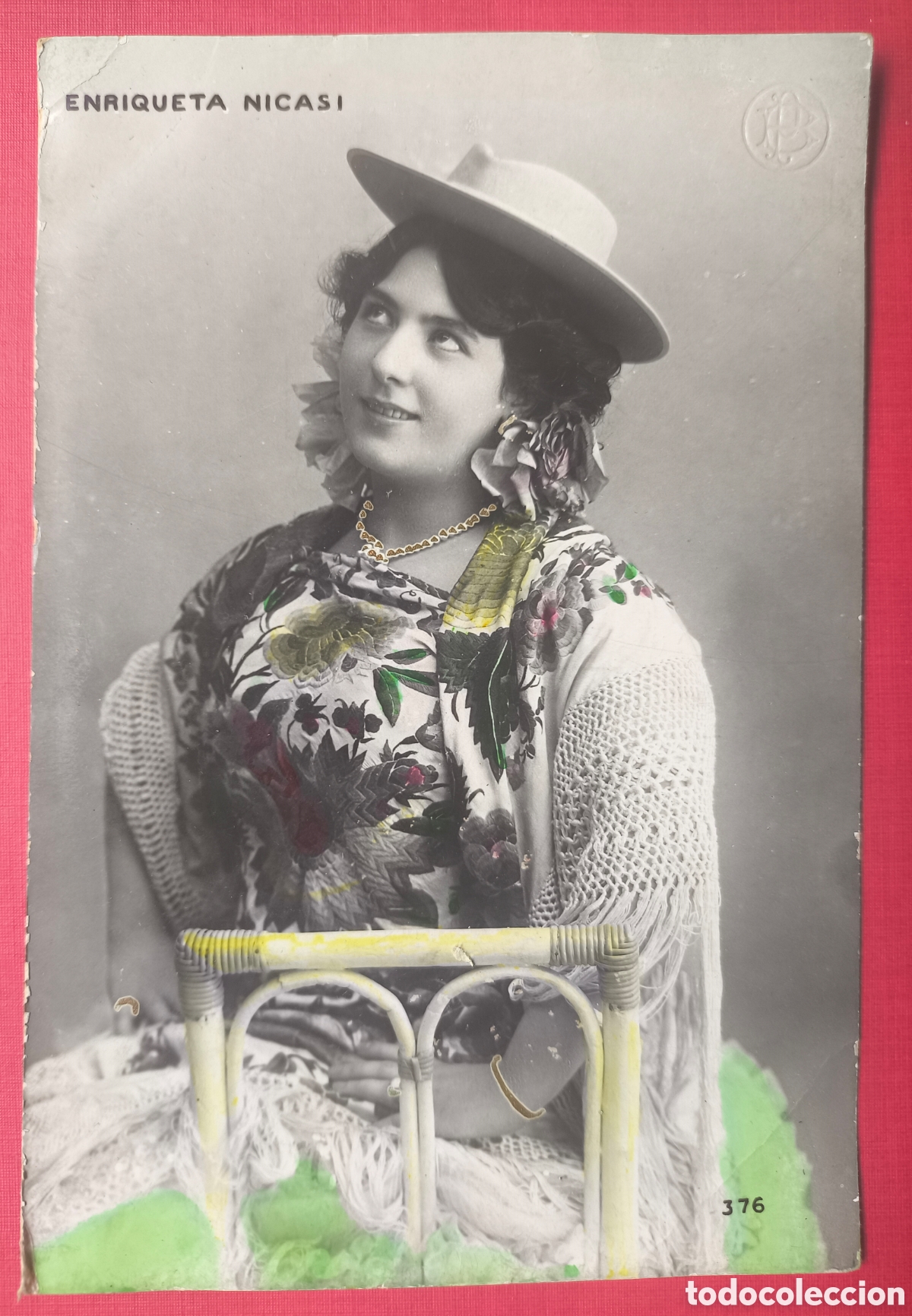 Postales: ENRIQUETA NICASI CUPL&Eacute; TIPLE ARTISTA POSTAL FOTOGR&Aacute;FICA ILUMINADA C. 1910