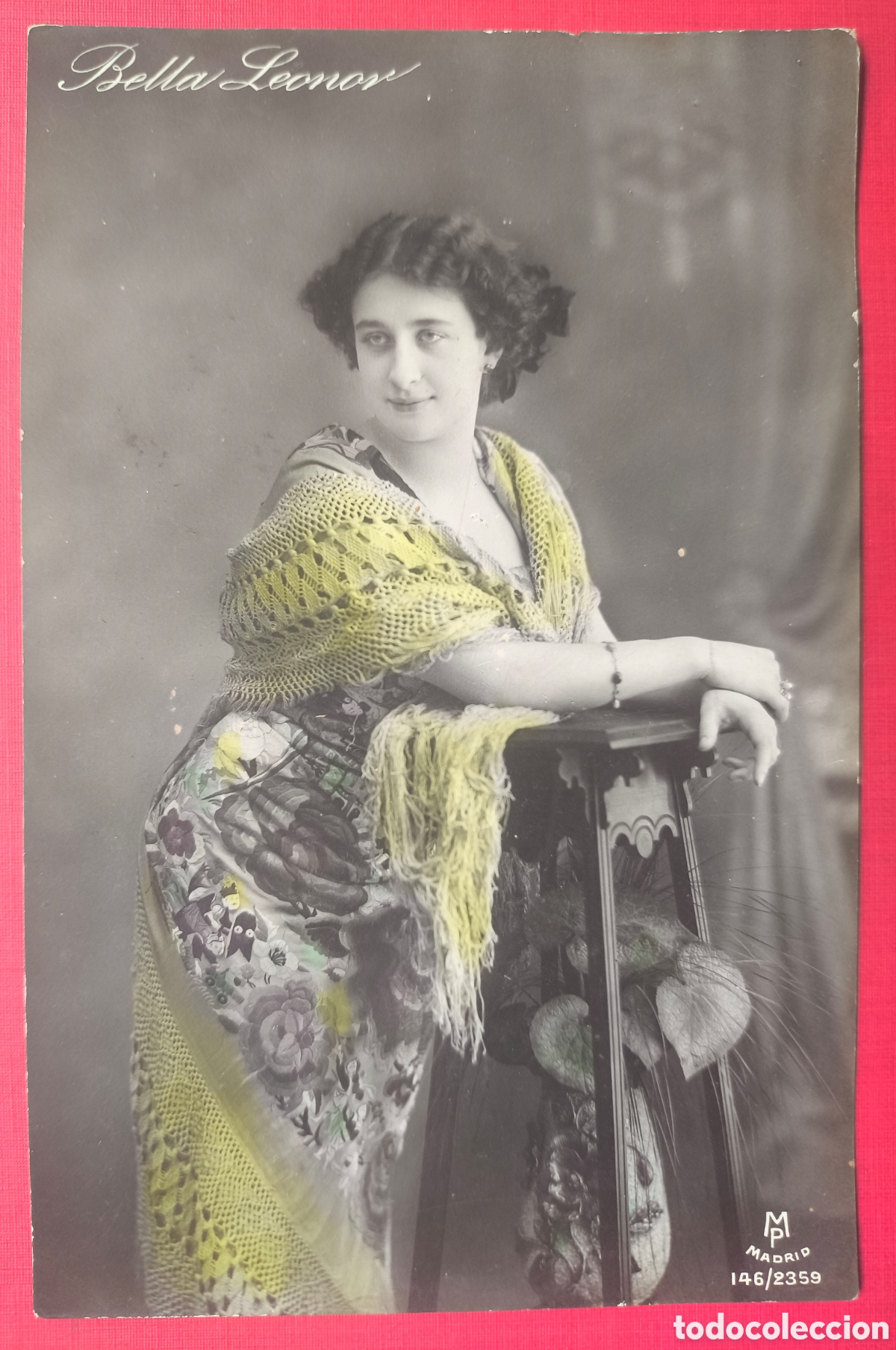 Postales: BELLA LEONOR CUPL&Eacute; TIPLE ARTISTA MANTON DE MANILA POSTAL FOTOGR&Aacute;FICA ILUMINADA C. 1910