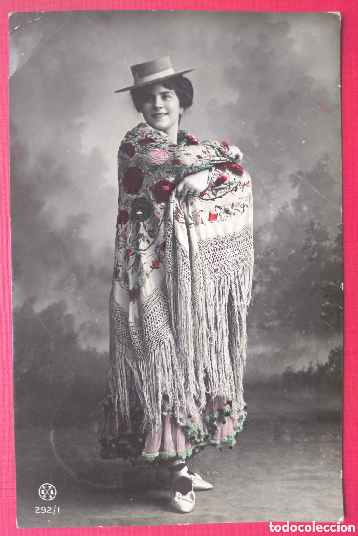 Postales: MANOLA MANTON DE MANILA ARTISTA SIN IDENTIFICAR POSTAL FOTOGR&Aacute;FICA ILUMINADA C. 1905