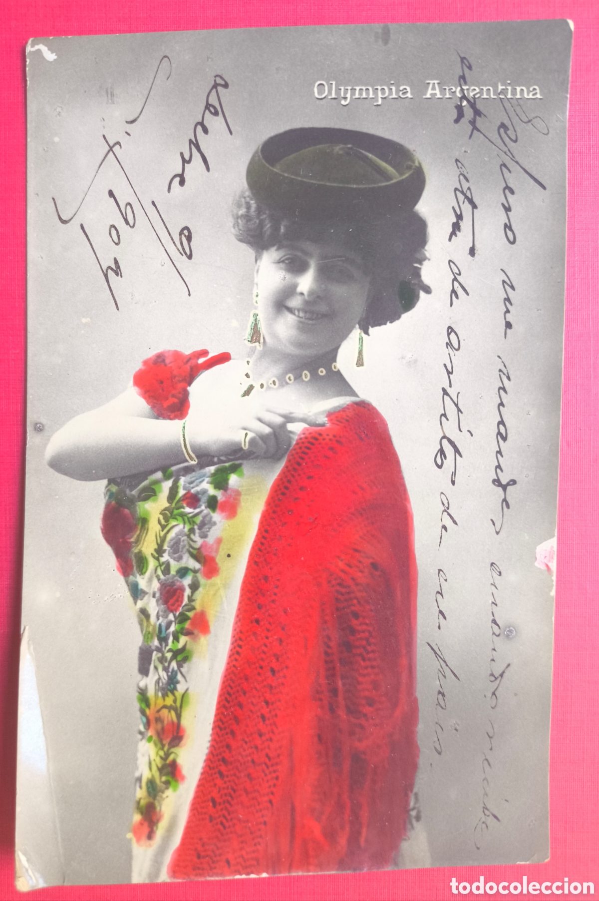 Postcards: CUPL&Eacute; ARTISTA OLYMPIA ARGENTINA POSTAL FOTOGR&Aacute;FICA ILUMINADA C. 1905