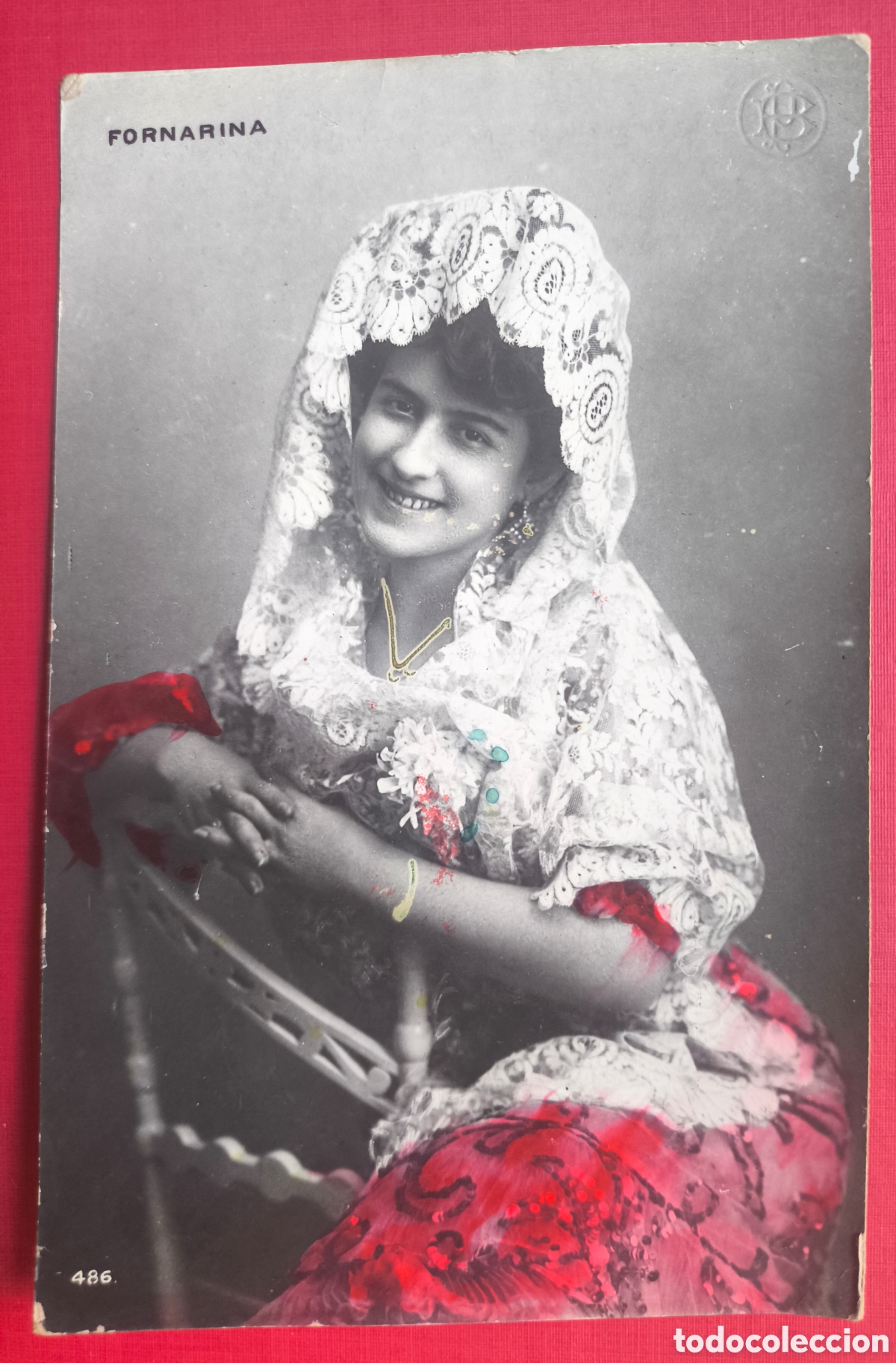 Postcards: LA FORNARINA CUPL&Eacute; ARTISTA POSTAL FOTOGR&Aacute;FICA ILUMINADA C. 1905