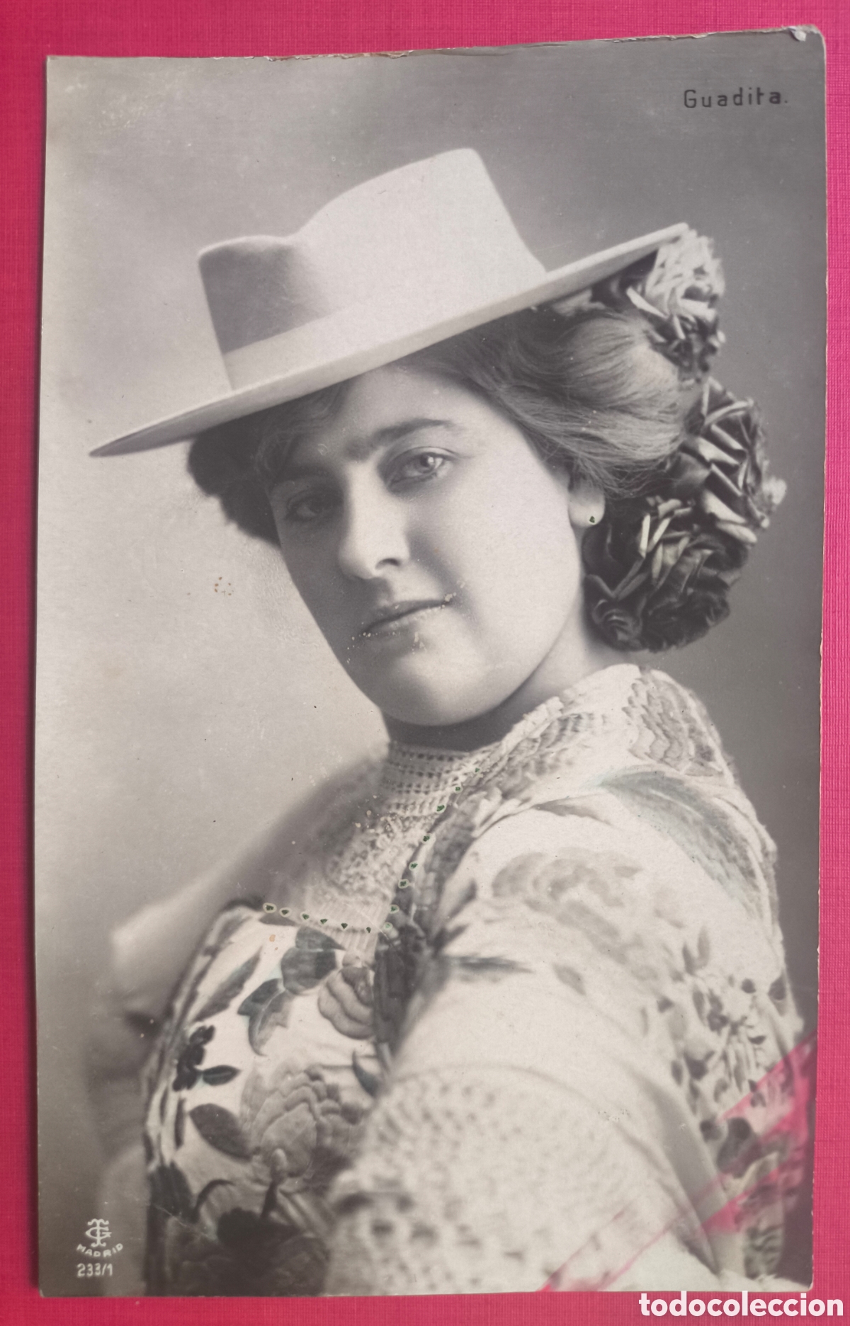 Postcards: CUPL&Eacute; ARTISTA CUADITA POSTAL FOTOGR&Aacute;FICA ILUMINADA C. 1905