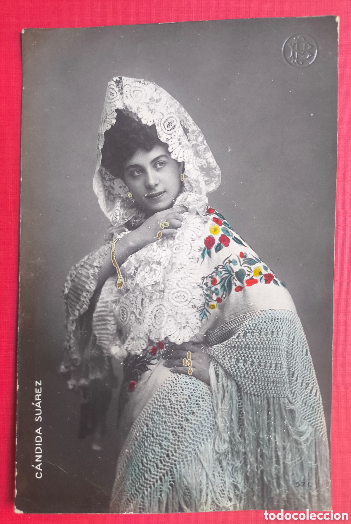 Postcards: CUPL&Eacute; ARTISTA CANDIDA SU&Aacute;REZ POSTAL FOTOGR&Aacute;FICA ILUMINADA C. 1905