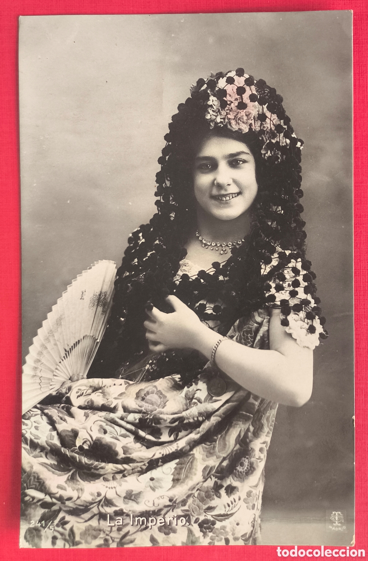 Postales: CUPL&Eacute; ARTISTA LA IMPERIO POSTAL FOTOGR&Aacute;FICA ILUMINADA C. 1905