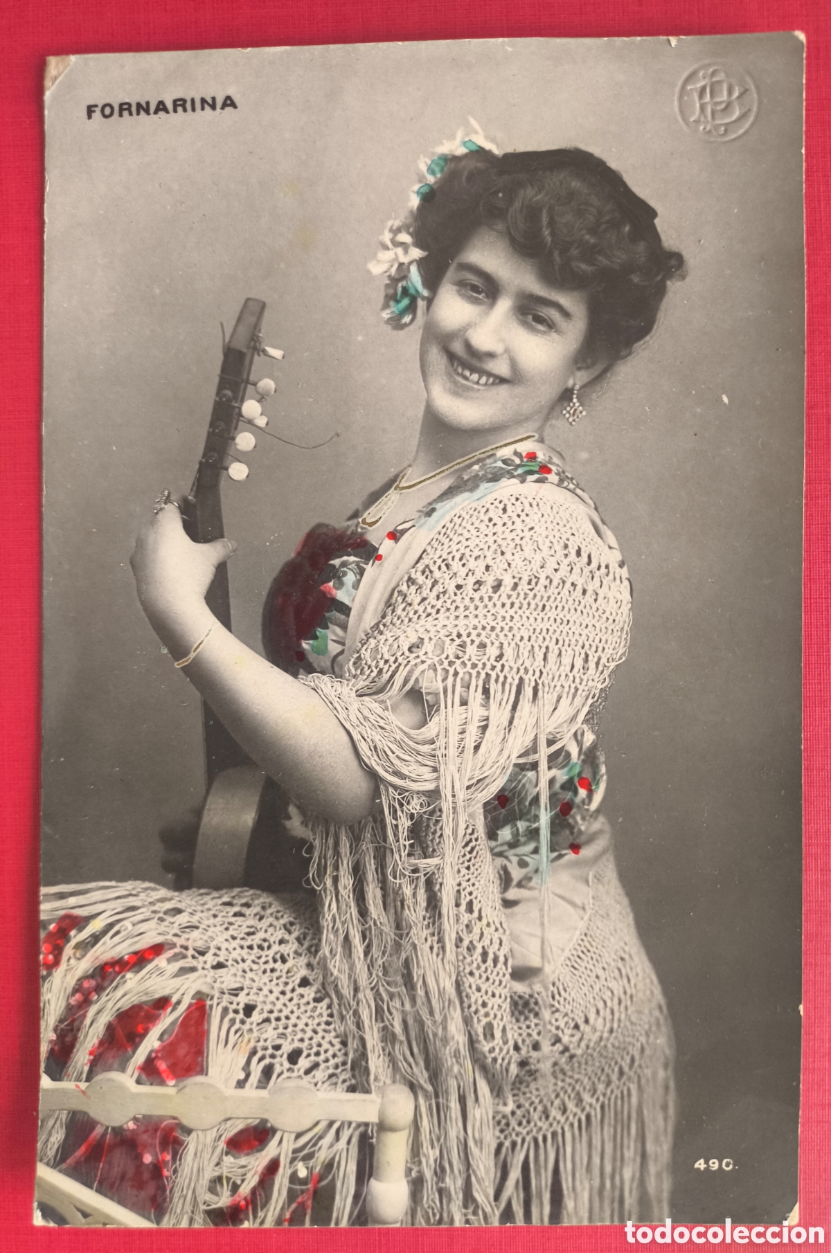 Postales: CUPL&Eacute; ARTISTA LA FORNARINA MEDINA POSTAL FOTOGR&Aacute;FICA ILUMINADA C. 1905