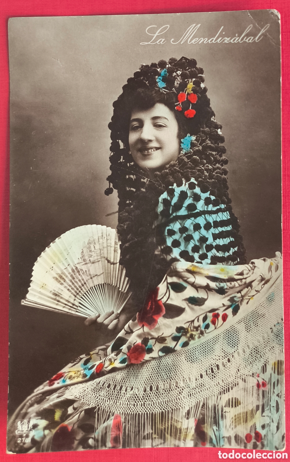 Postales: CUPL&Eacute; ARTISTA LA MENDIZABAL MEDINA POSTAL FOTOGR&Aacute;FICA ILUMINADA C. 1905