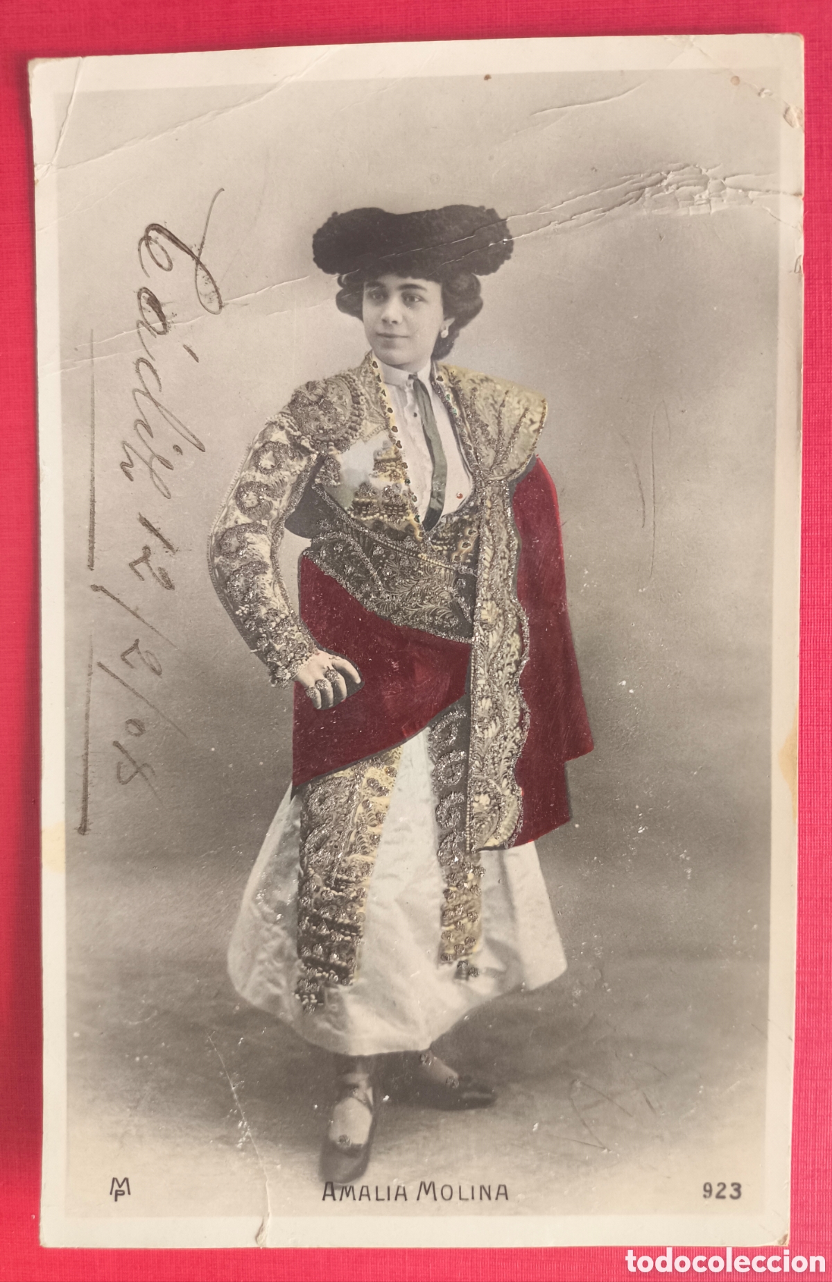 Postales: CUPL&Eacute; ARTISTA AMALIA MOLINA POSTAL FOTOGR&Aacute;FICA ILUMINADA 1908