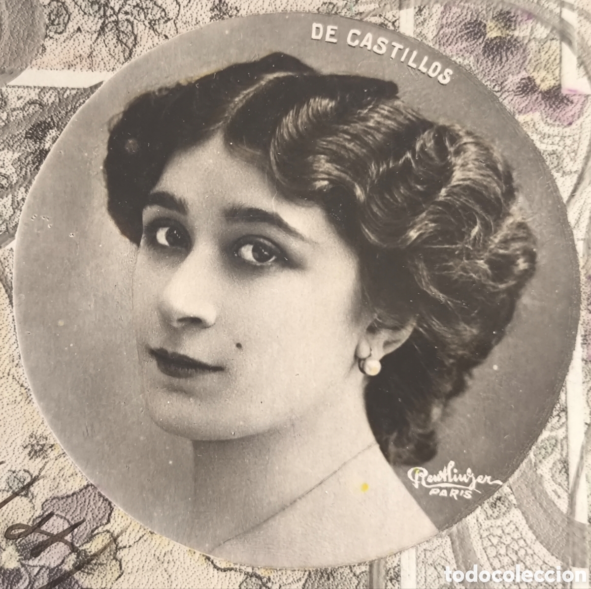 Postales: CUPL&Eacute; ARTISTA LA BELLA OTERO POSTAL FOTOGR&Aacute;FICA ILUMINADA C. 1905