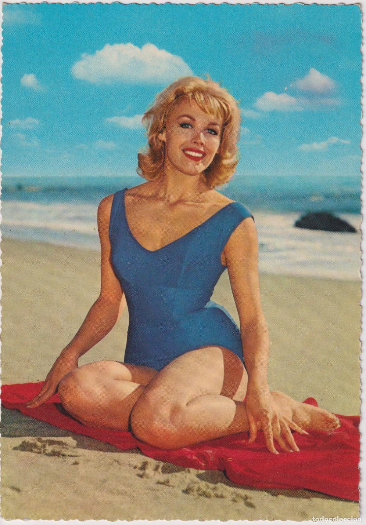 Postales: MODELO POSANDO EN LA PLAYA - EDITA KR&Uuml;GER - ESCRITA