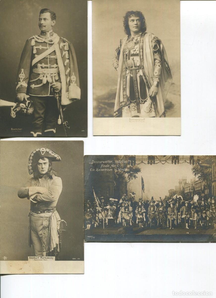 Postales: LOTE 9 POSTALES- OPERA CANTANTES A&Ntilde;O 1903