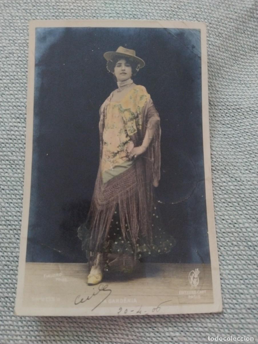 Postales: Postal artista cupletista. La Gardenia. Mant&oacute;n de Manila. Circulada.