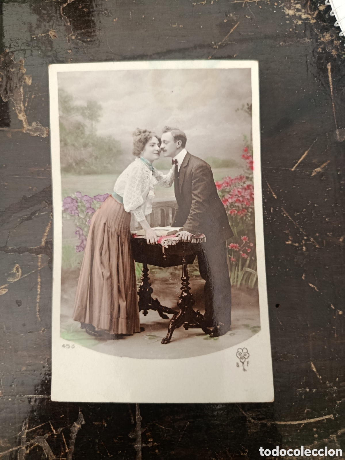 Postales: Postal de galanes enamorados