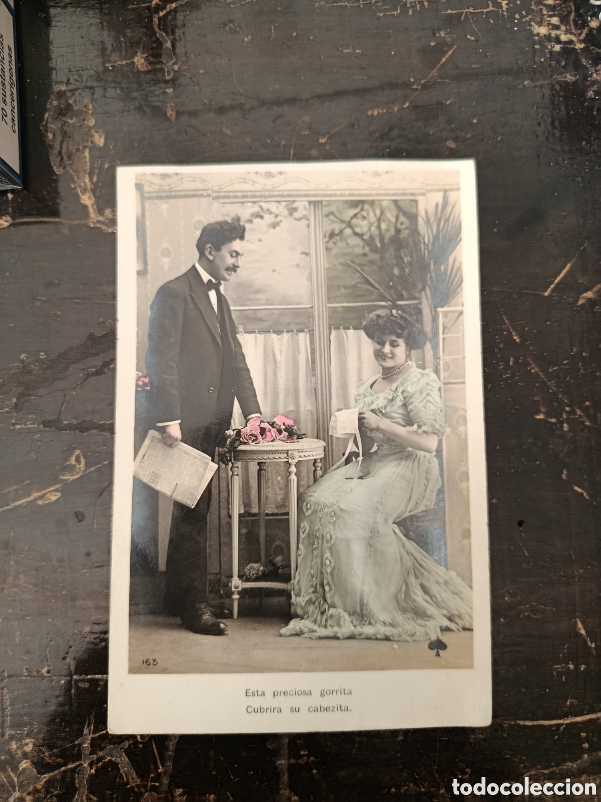 Postales: Postal galantes enamorados