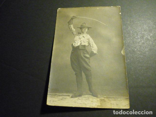 Postales: MUJER DISFRAZADA DE MILITAR AMERICANO BANDERA ESTADOS UNIDOS POSTAL FOTOGRAFICA