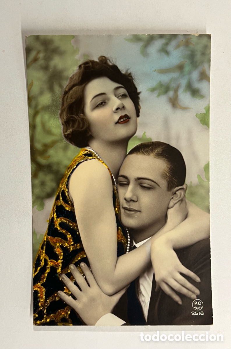 Postales: POSTAL ROM&Aacute;NTICA.. Que bonito es el Amor en Francia&hellip; Barcelona (a.1931) dedicada