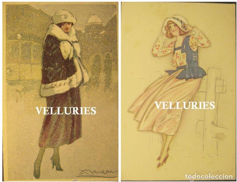 Postkarten: ACHILLE MAUZAN. 2 POSTALES. EDITADAS EN MILAN. CIRCULADA 1918