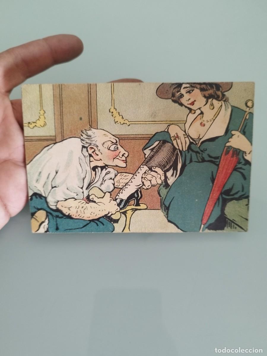 Postales: Antigua tarjeta postal de principios siglo XX. Escena sat&iacute;rica o humor&iacute;stica.