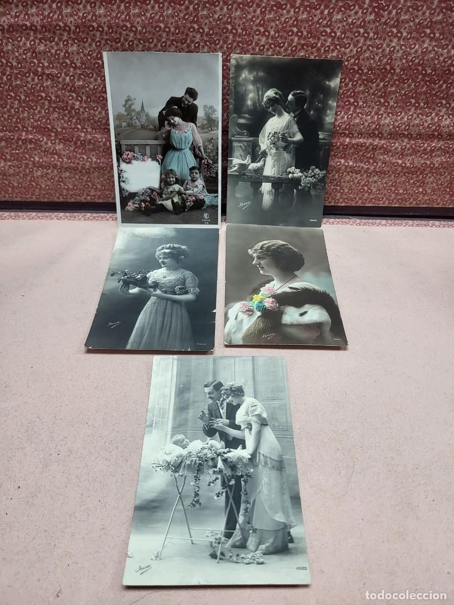 Postales: LOTE COLECCION ANTIGUS POSTALES ROMANTICAS ESCRITAS CARTAGENA MURCIA